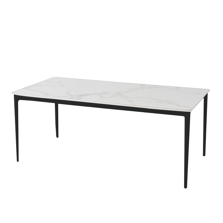 180cm　天板ホワイト(WH)×脚部ブラック(BK)