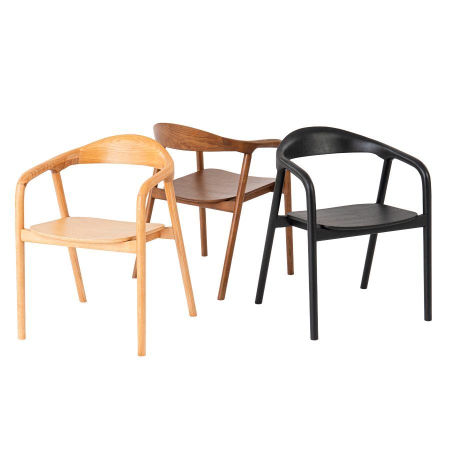 ダイニングチェア アルカ（板座）