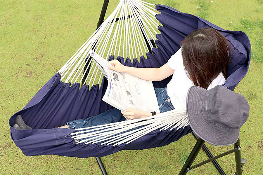 展示現品】Sifflus 3WAY自立式ポータブルハンモック 選べる生地セット