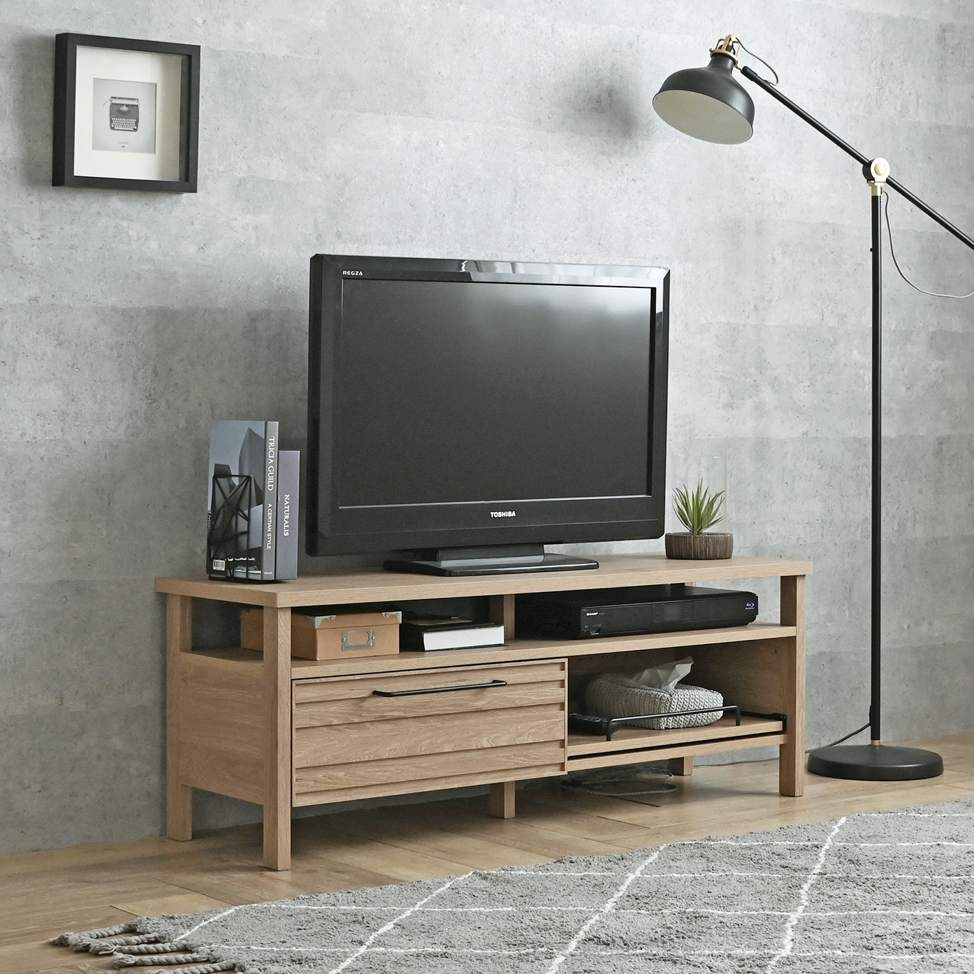 フォーフル LAFIKA（ラフィカ）テレビボード（120cm幅） LF45-120L