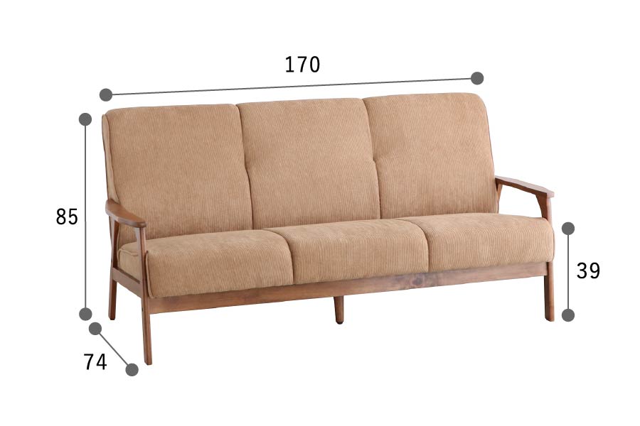 TOHMA RGR リガラ 3Pソファ