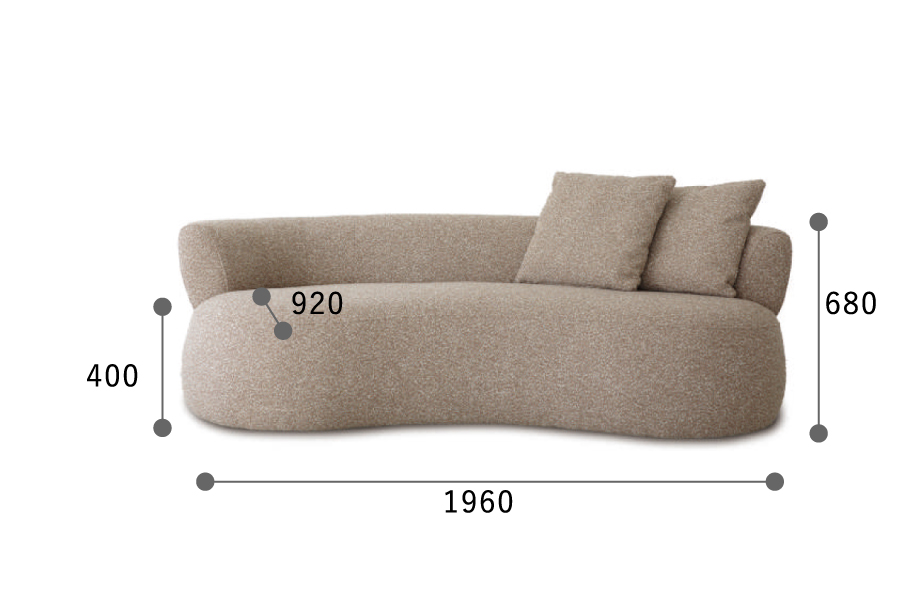 モーダ・エン・カーサ 3人掛けソファ ラグーン / LAGOON sofa