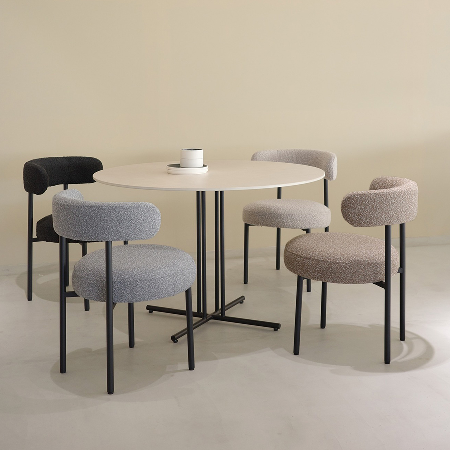 特価　MALIBU chair 黒ファブリックチェア(3脚も可:お値引可) モーダ・エン・カーサ マリブ チェア / MALIBU chair ダイニングチェア