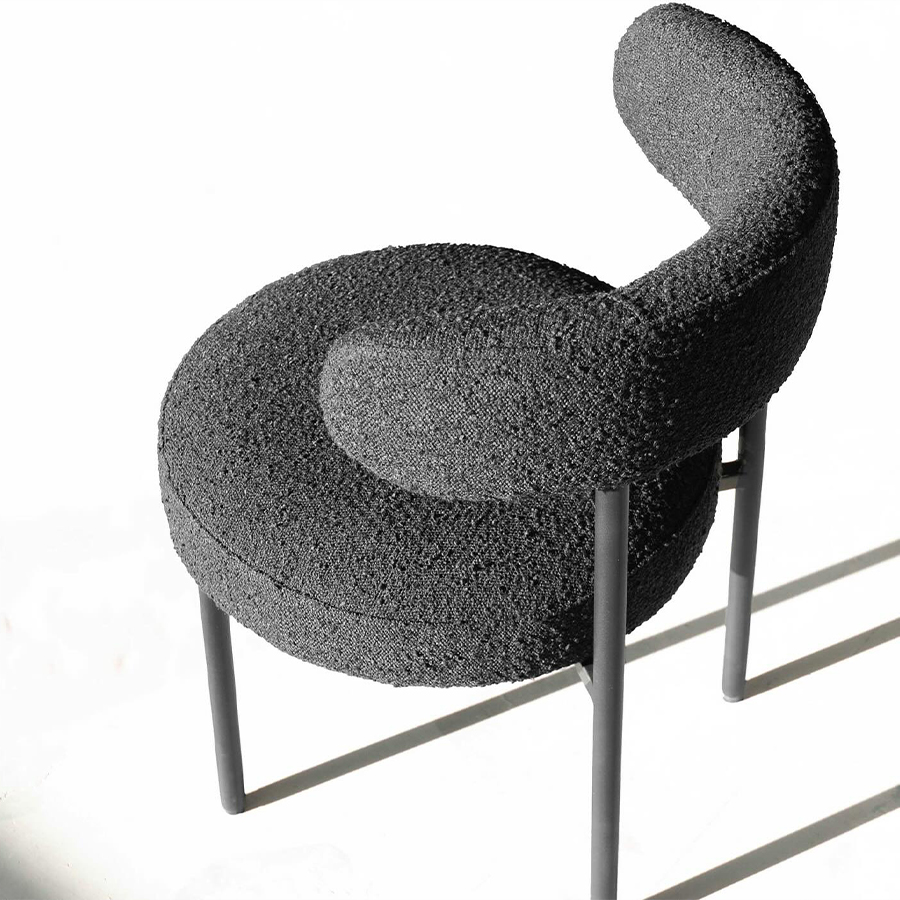 特価　MALIBU chair MALIBU / チェア マリブ モーダ・エン・カーサ 黒ファブリックチェア(3脚も可:お値引可) chair ダイニングチェア