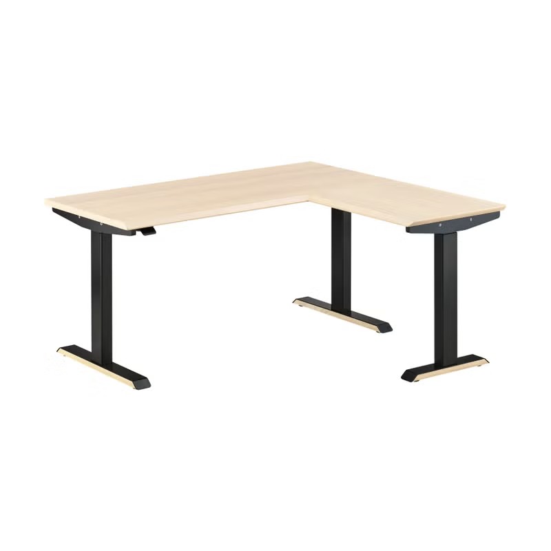KOIZUMI L型 電動昇降デスク GENTLER ジェントラー（135cm幅）KWD-571WWBK ホワイトウォッシュ×ブラック