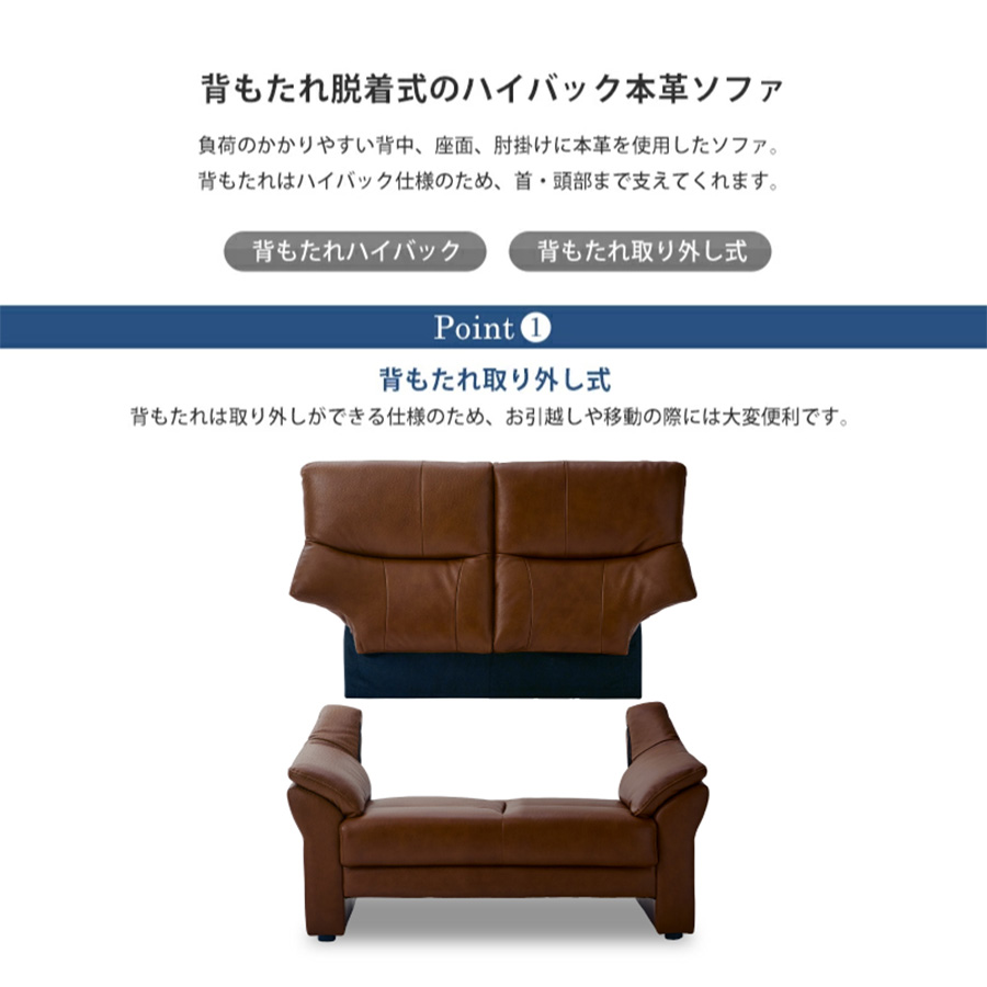 背もたれが取り外し可能