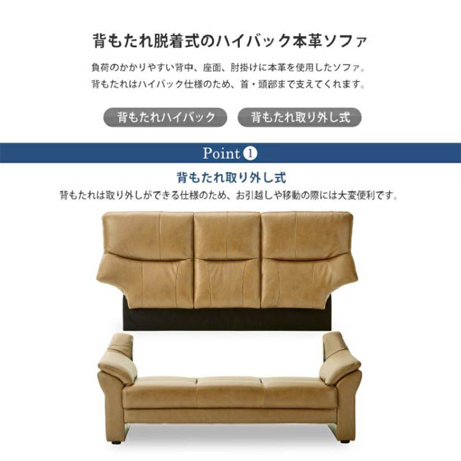 背もたれが取り外し可能