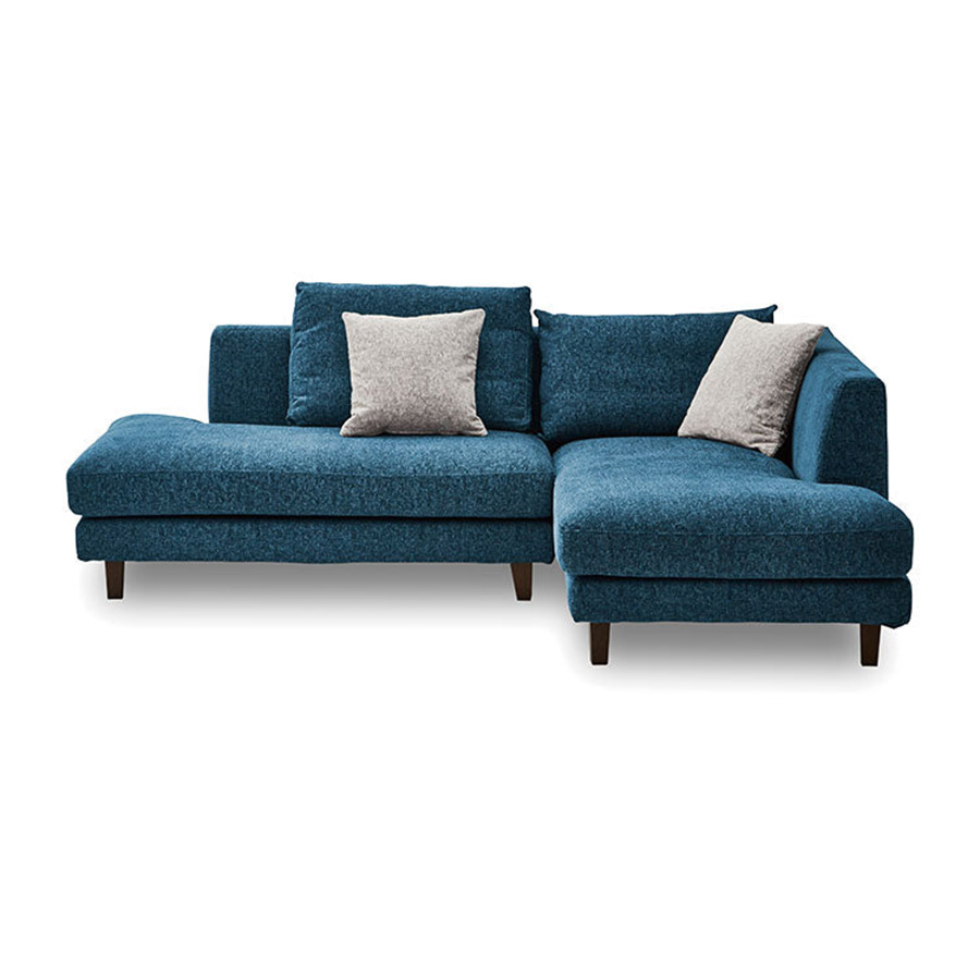 左カウチ/木脚ブラウン