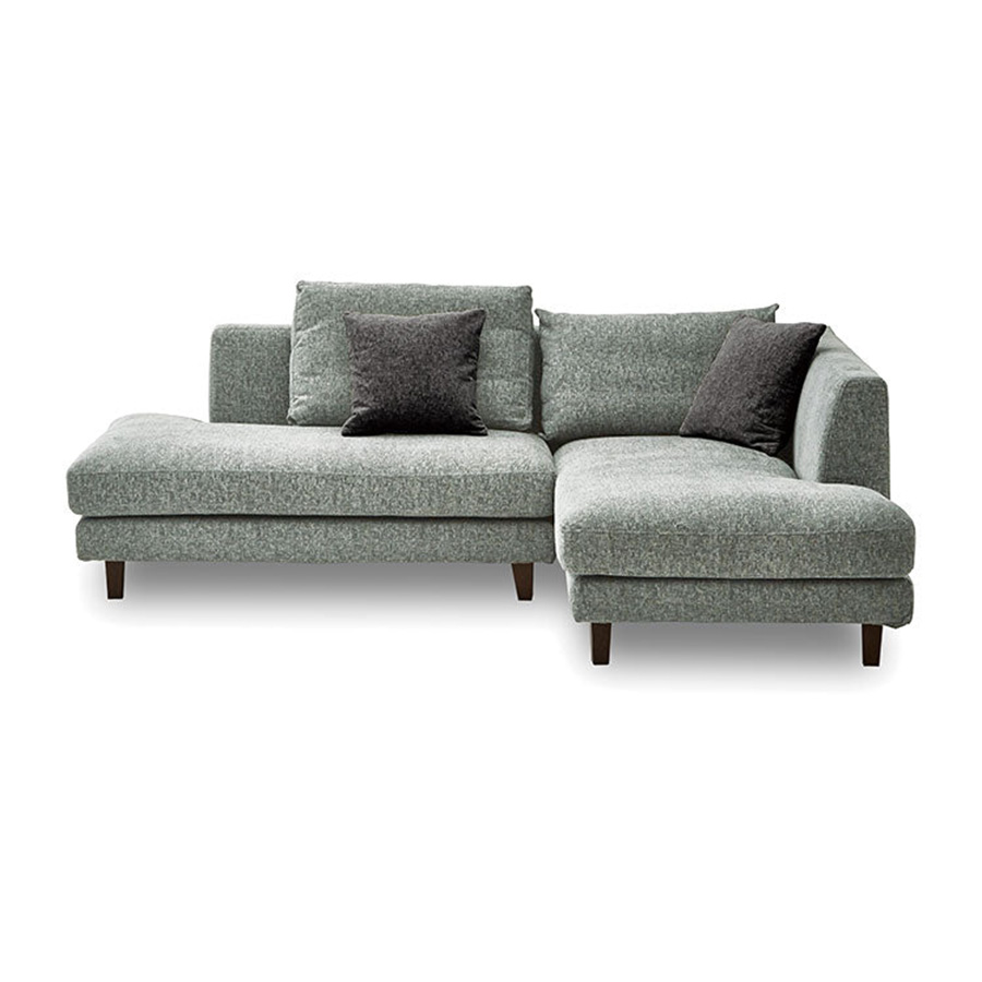 左カウチ/木脚ブラウン