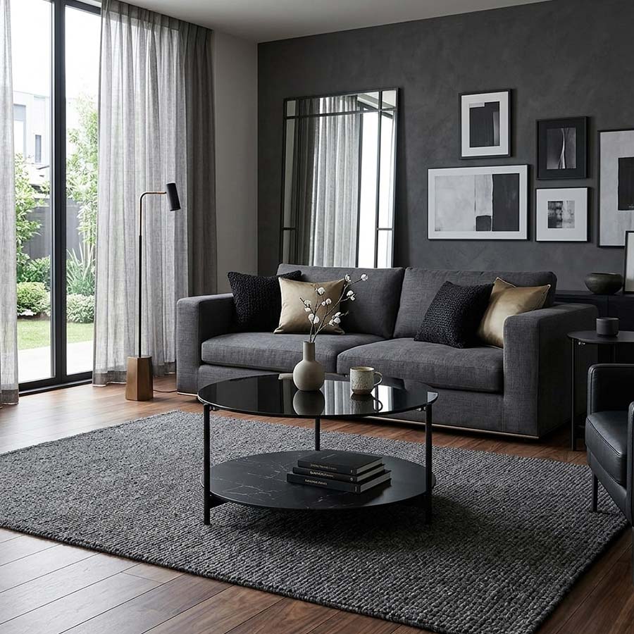 関家具　センターテーブル　ケイト　770　ブラック