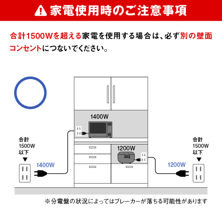 家電使用時のご注意事項