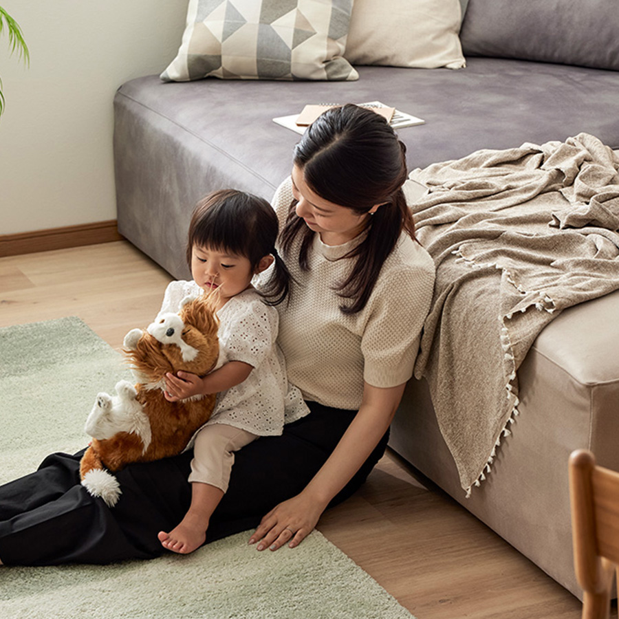 角が柔らかく小さなお子さまにも安心