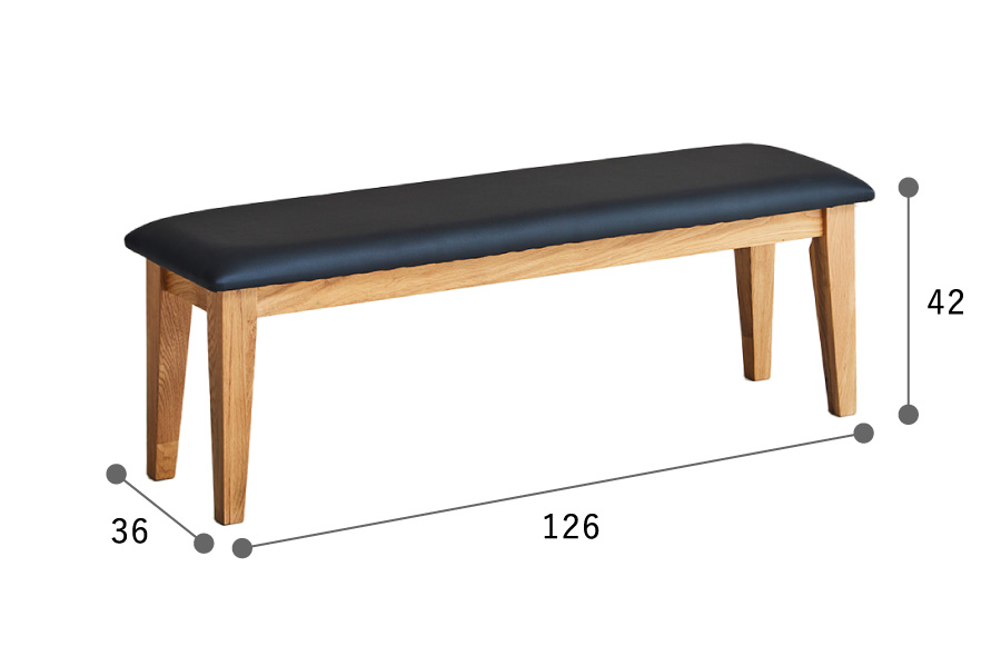 アイロスジャパン ダイニングベンチ Leap Ⅱ 126bench