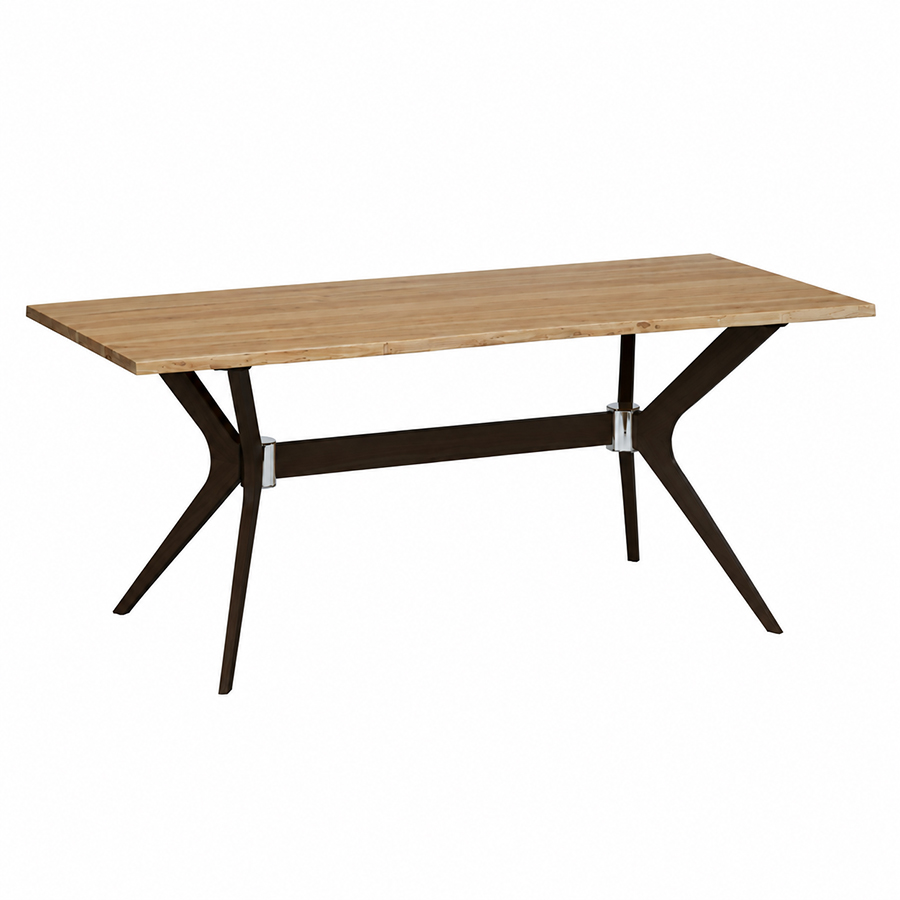 サンキコーポレーション　KR　190テーブル  木天板LBR/BK