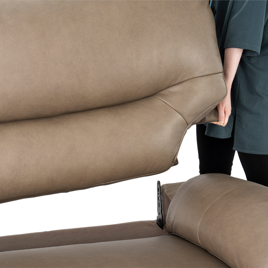 背もたれ着脱可能